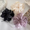 Hair Accessories Mesh Knitting Geometric Large Hair Loop With Ribbon Bow And Leather Band
