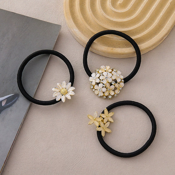 Hair Accessories Metal Flower Hollow Rhinestone Round Butterfly Mixed Material