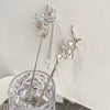 Hair Accessories Metal Handmade Moonstone Tassel Hairpin With Flower Pattern