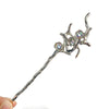 Hair Accessories Metal Handmade Moonstone Tassel Hairpin With Flower Pattern