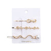 Hair Accessories Metal Rhinestone Pearl Electroplated Bangs Clip Side Clip Oneword Clip For Women