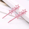 Hair Accessories Metal Texture Heart Shaped Five Pointed Star Smiley Face Spray Paint Word Clip Hairpin Zinc Alloy Baking Varnish For Women
