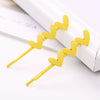 Hair Accessories Metal Texture Heart Shaped Five Pointed Star Smiley Face Spray Paint Word Clip Hairpin Zinc Alloy Baking Varnish For Women