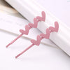 Hair Accessories Metal Texture Heart Shaped Five Pointed Star Smiley Face Spray Paint Word Clip Hairpin Zinc Alloy Baking Varnish For Women