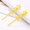 Hair Accessories Metal Texture Heart Shaped Five Pointed Star Smiley Face Spray Paint Word Clip Hairpin Zinc Alloy Baking Varnish For Women
