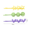 Hair Accessories Metal Texture Heart Shaped Five Pointed Star Smiley Face Spray Paint Word Clip Hairpin Zinc Alloy Baking Varnish For Women