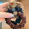 Hair Accessories Mixed Material Rhinestone High Elastic Handmade Hair Ring For Women