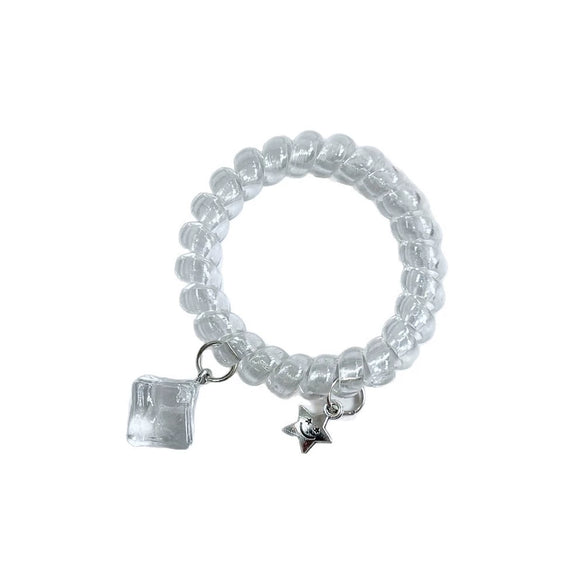 Hair Accessories Mixed Materials Handmade Heart Star Pendant Hair Tie Bracelet