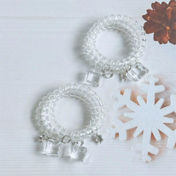 Hair Accessories Mixed Materials Handmade Heart Star Pendant Hair Tie Bracelet