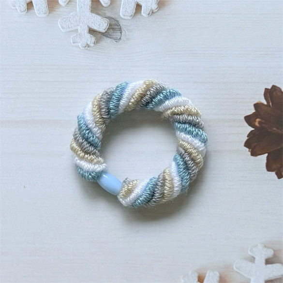 Hair Accessories Mixed Materials Handmade High Elastic Rainbow Color Hair Ring Hair Rope Ponytail Headdress