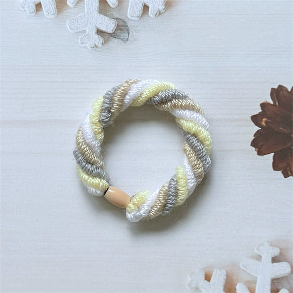Hair Accessories Mixed Materials Handmade High Elastic Rainbow Color Hair Ring Hair Rope Ponytail Headdress