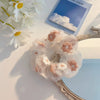 Hair Accessories Organza Mesh Handmade Hair Rope With Embroidered Flower