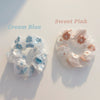 Hair Accessories Organza Mesh Handmade Hair Rope With Embroidered Flower