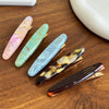 Hair Accessories Oval Gold Acetate Duckbill Clip Hairpin Highend Diamondencrusted Printing