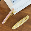 Hair Accessories Oval Gold Acetate Duckbill Clip Hairpin Highend Diamondencrusted Printing