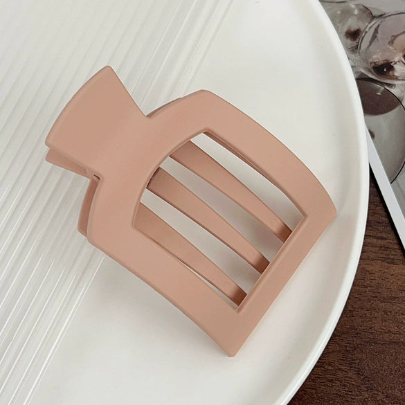 Hair Accessories Pc Duckbill Clip Square Hollow Frosted Painting Simple Women