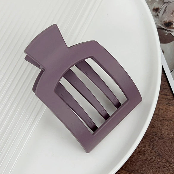 Hair Accessories Pc Duckbill Clip Square Hollow Frosted Painting Simple Women