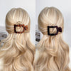 Hair Accessories Pc Duckbill Clip Square Hollow Frosted Painting Simple Women