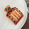 Hair Accessories Pc Duckbill Clip Square Hollow Frosted Painting Simple Women
