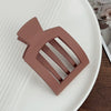 Hair Accessories Pc Duckbill Clip Square Hollow Frosted Painting Simple Women