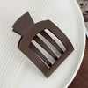 Hair Accessories Pc Duckbill Clip Square Hollow Frosted Painting Simple Women