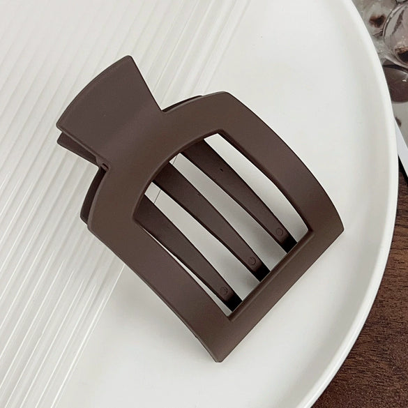 Hair Accessories Pc Duckbill Clip Square Hollow Frosted Painting Simple Women