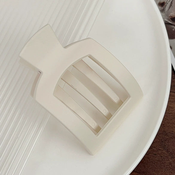 Hair Accessories Pc Duckbill Clip Square Hollow Frosted Painting Simple Women