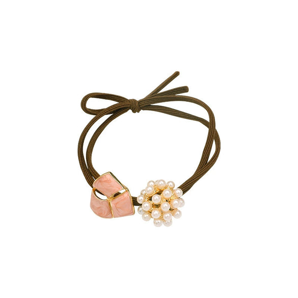 Hair Accessories Pearl Hand Knitted Headband Hair Ring For Women