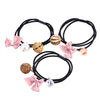 Hair Accessories Pearl Knitted Cartoon Flower Hair Rope