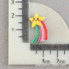 Hair Accessories Plastic Resin Fivepointed Star Clouds Rainbow Glitter Cartoon Dripping Oil Handmade