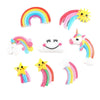 Hair Accessories Plastic Resin Fivepointed Star Clouds Rainbow Glitter Cartoon Dripping Oil Handmade