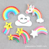 Hair Accessories Plastic Resin Fivepointed Star Clouds Rainbow Glitter Cartoon Dripping Oil Handmade