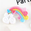 Hair Accessories Plastic Resin Fivepointed Star Clouds Rainbow Glitter Cartoon Dripping Oil Handmade