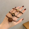 Hair Accessories Plastic Resin Handmade Leopard Print Headband Hair Rope For Women