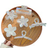 Hair Accessories Plastic Resin Simple Plants Flowers Style Electroplating Large Flower Shark Hairpin Set