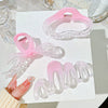 Hair Accessories Plastic Resin Simple Plants Flowers Style Electroplating Large Flower Shark Hairpin Set