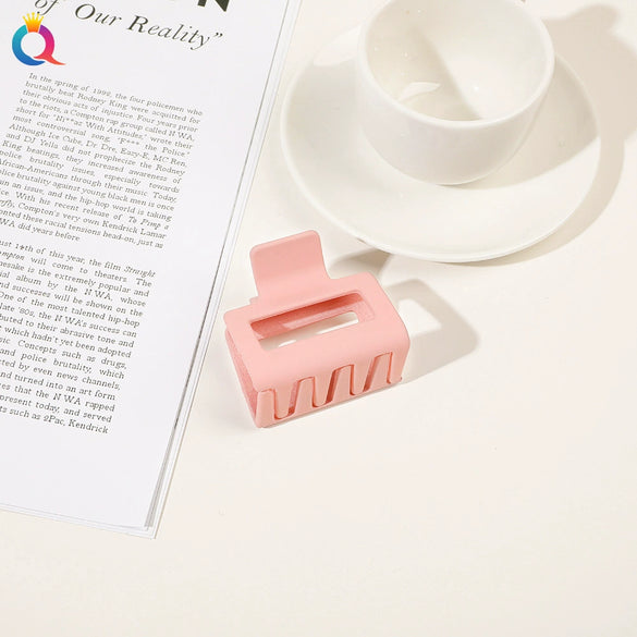 Hair Accessories Plastic Small Square Handmade Cute Geometric Shark Clip For Women