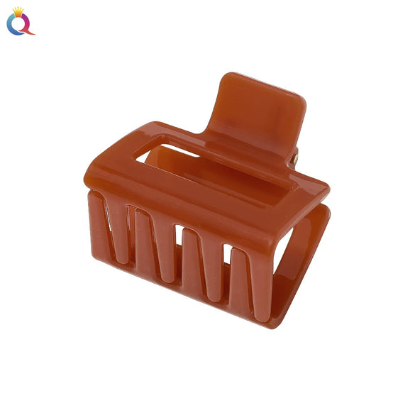 Hair Accessories Plastic Small Square Handmade Cute Geometric Shark Clip For Women