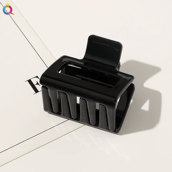Hair Accessories Plastic Small Square Handmade Cute Geometric Shark Clip For Women