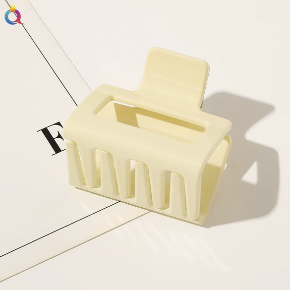 Hair Accessories Plastic Small Square Handmade Cute Geometric Shark Clip For Women