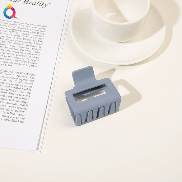 Hair Accessories Plastic Small Square Handmade Cute Geometric Shark Clip For Women