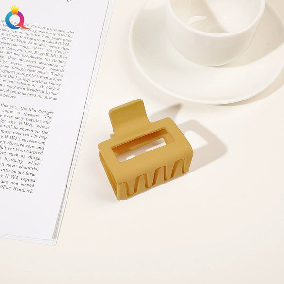 Hair Accessories Plastic Small Square Handmade Cute Geometric Shark Clip For Women