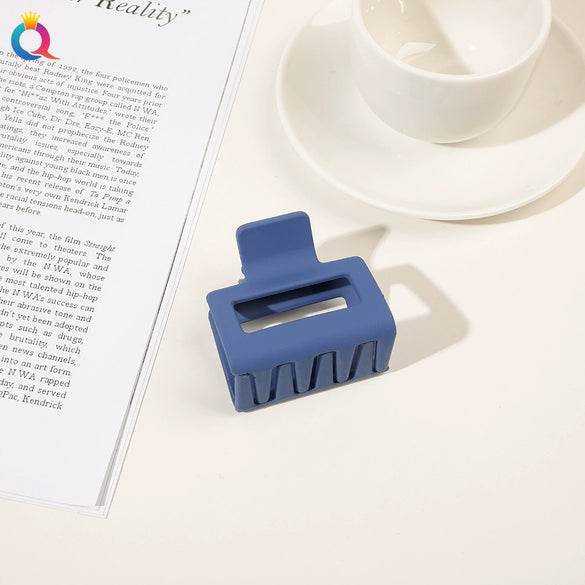 Hair Accessories Plastic Small Square Handmade Cute Geometric Shark Clip For Women