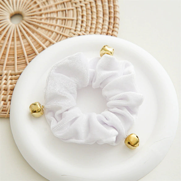 Hair Accessories Plush Bell Large Intestine Ring Handmade Christmas Style