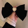 Hair Accessories Plush Flannel French Retro Bow Handmade Hairpin For Women