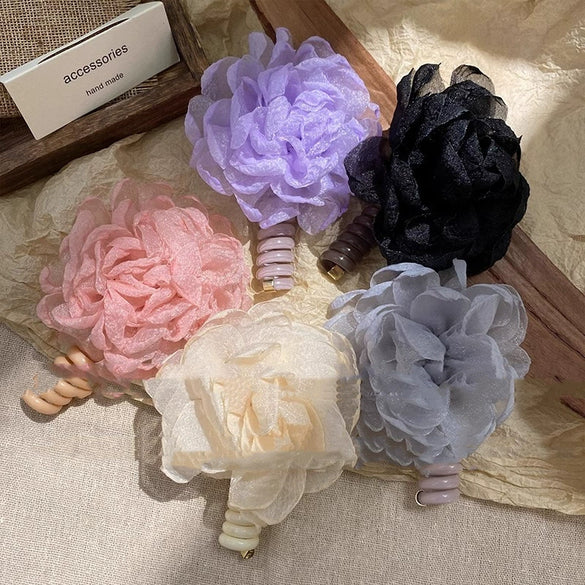 Hair Accessories Polyester Fiber High Elasticity Plant Flowers Handmade