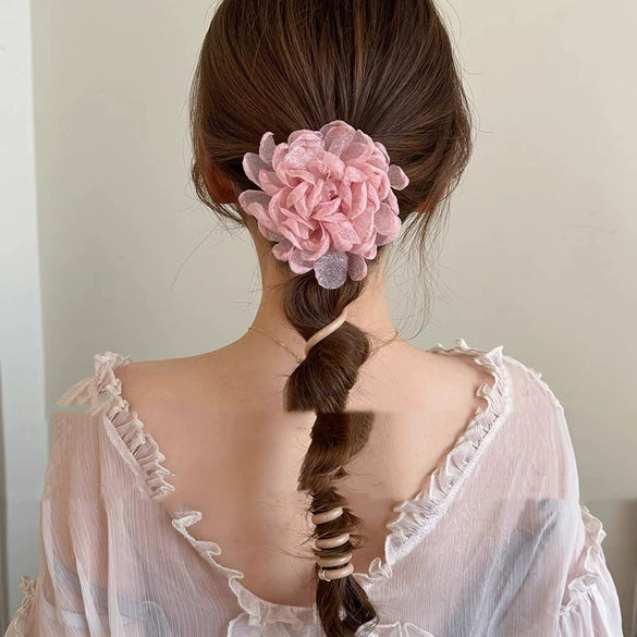 Hair Accessories Polyester Fiber High Elasticity Plant Flowers Handmade