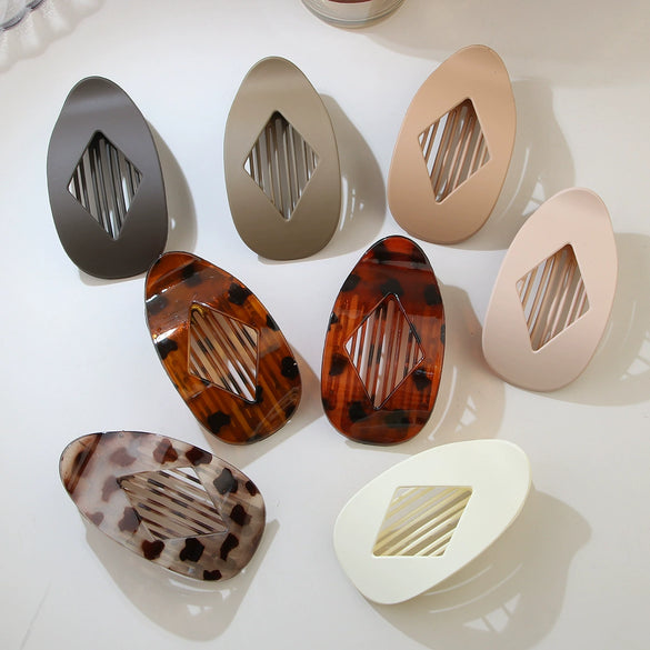 Hair Accessories Ps Fashion Geometric Diamondshaped Flat Oval Duckbill Shark Clip Baking Paint