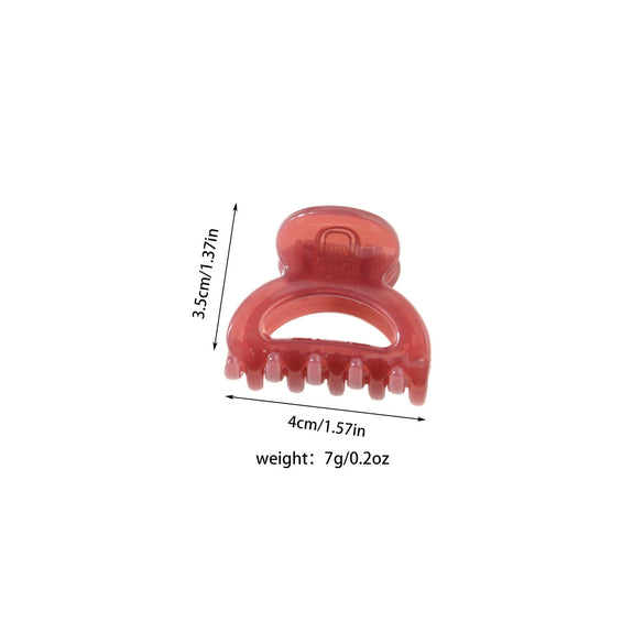 Hair Accessories Ps Material Hollowout Semicircle Grab Clip Minimalist Geometric Painted
