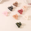 Hair Accessories Ps Material Hollowout Semicircle Grab Clip Minimalist Geometric Painted